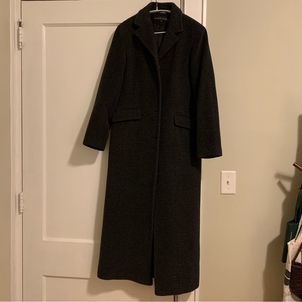 ANNE KLEIN Long Wool Coat
